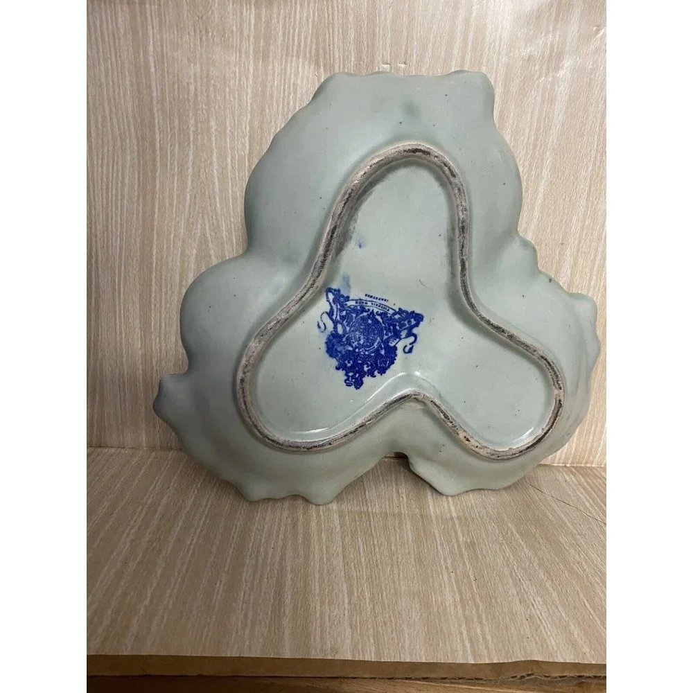 Victoria Ware Ironstone Transferware 3 Part Relish Dish W/Handle 11”x 3.5” Candy